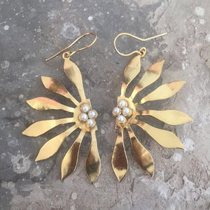 Abstract Flower Earrings