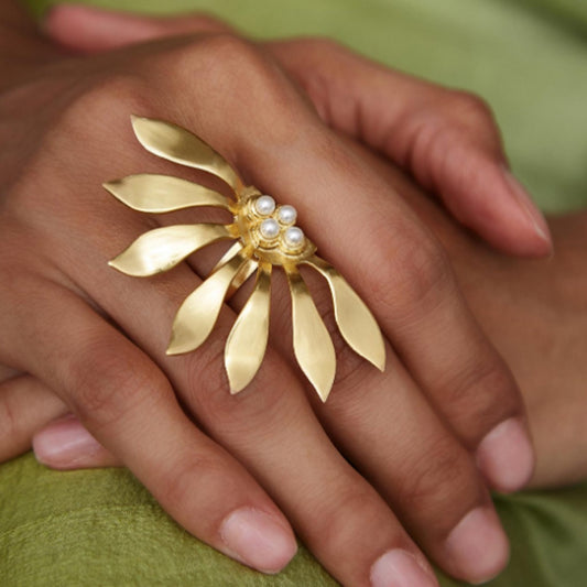 Abstract Flower Ring