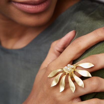 Abstract Flower Ring