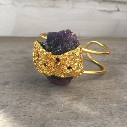 Amethyst Lava Bracelet