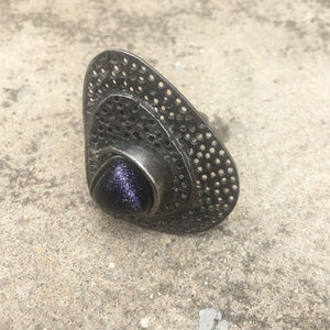 Purple Sunstone Ring