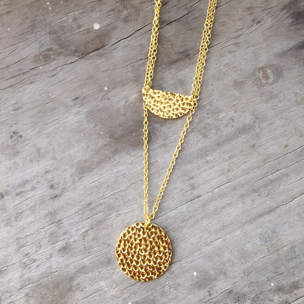 Double Layered Circle Necklace