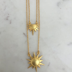 Double Layered Sun Necklace