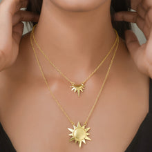 Load image into Gallery viewer, Double Layered Sun Necklace