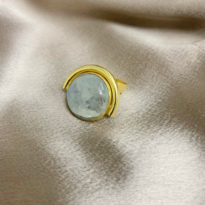 Half Moonstone Big Ring
