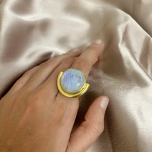 Load image into Gallery viewer, Half Moonstone Big Ring