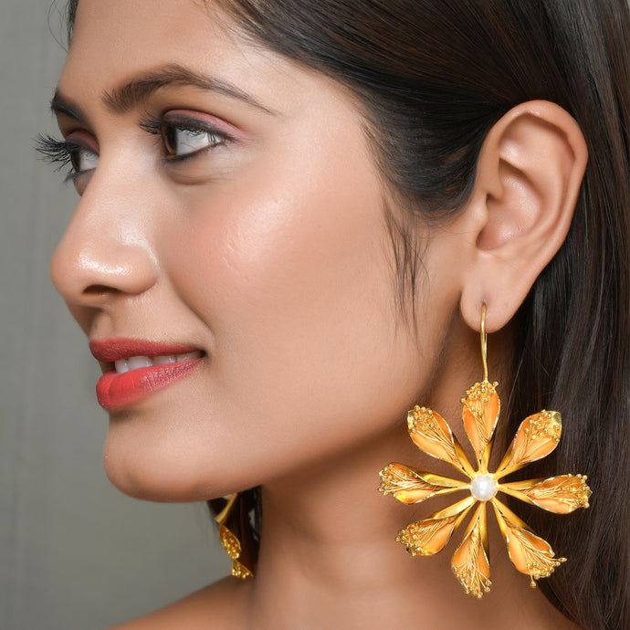 Hanging Flower Earrings