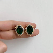 Load image into Gallery viewer, Emerald Studs