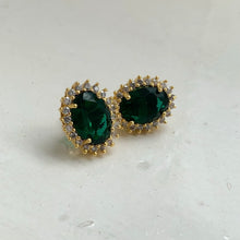 Load image into Gallery viewer, Emerald Studs