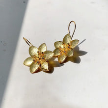 Load image into Gallery viewer, Textured Flower Earrings