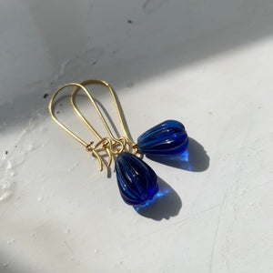 Blue Kharbooja Drop Earrings