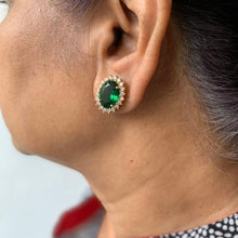 Load image into Gallery viewer, Emerald Studs