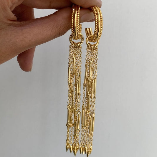 Detachable Twisted Long Earrings