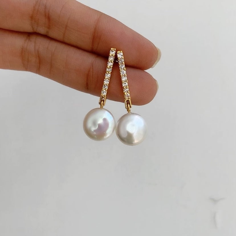 Pearl Bar Earrings