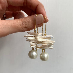 Mismatched Pearl Threader Earrings
