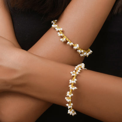 Pearl Cluster Bangles (Set of 2)