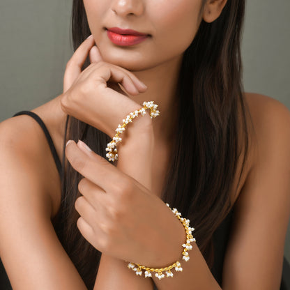 Pearl Cluster Bangles (Set of 2)