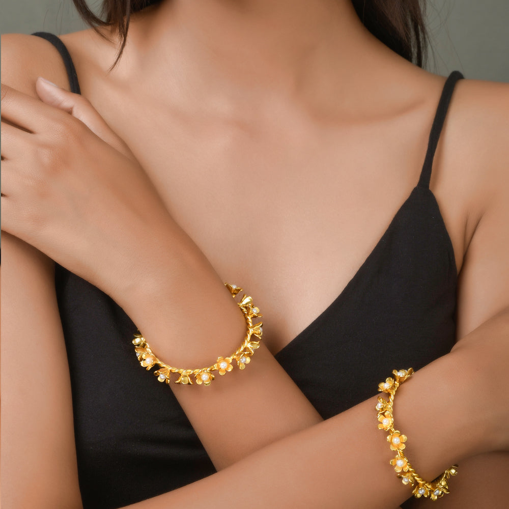 Set of 2 Floral Bangles