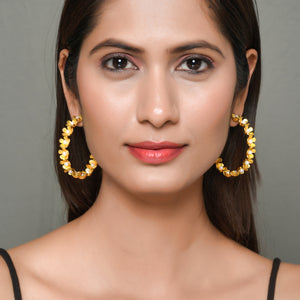 Simple Pearl Hoops