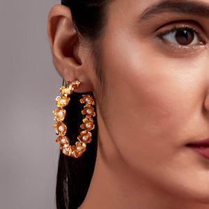 Simple Pearl Hoops