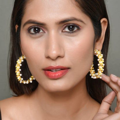 Statement Pearl Hoops