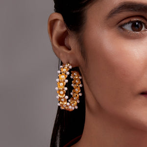 Statement Pearl Hoops